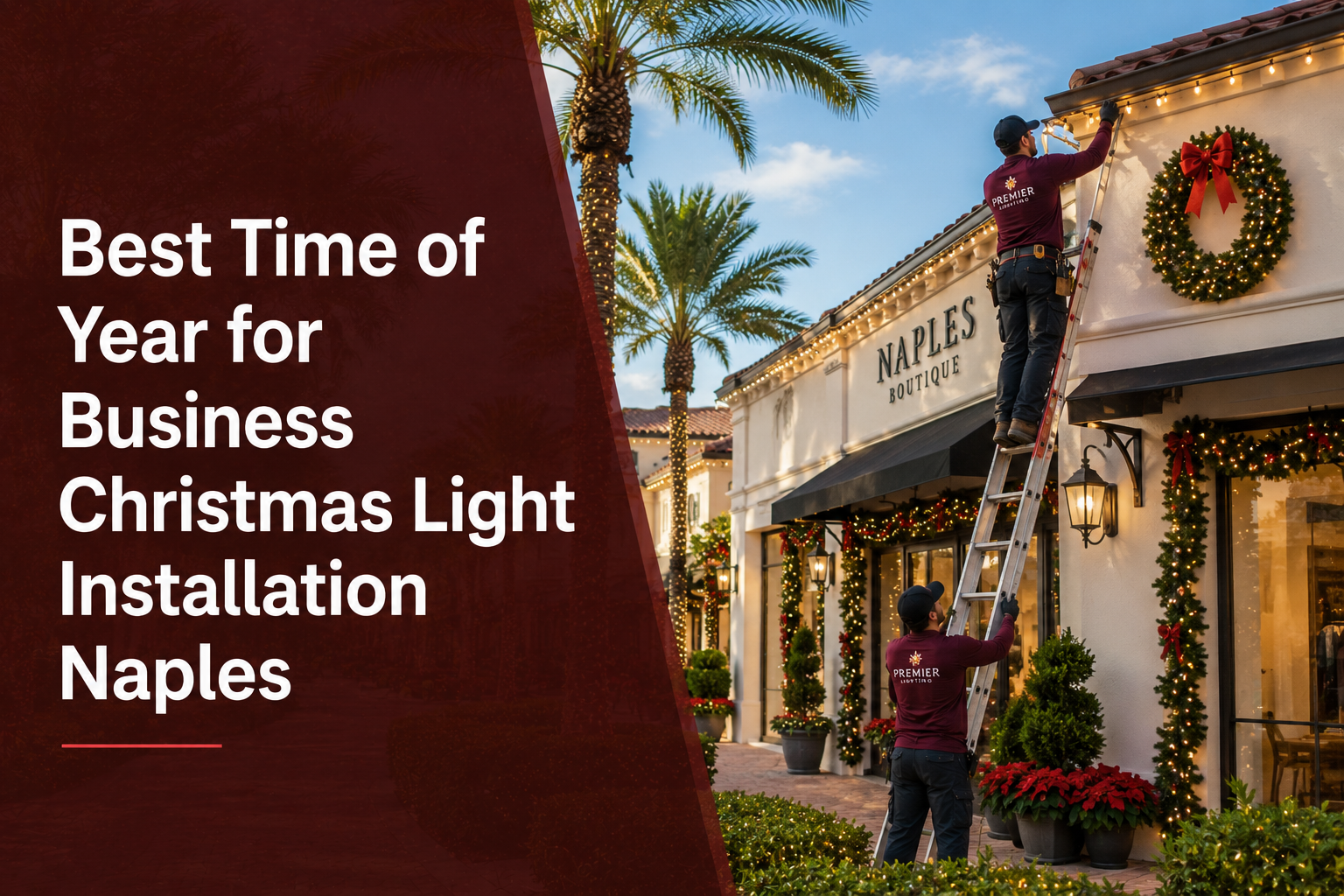 Best Time of Year for Business Christmas Light Installation in Naples