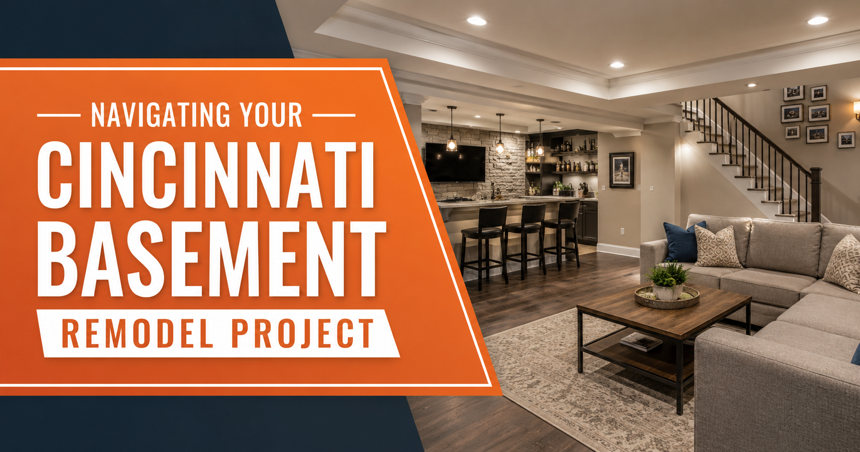 Cincinnati basement remodel project